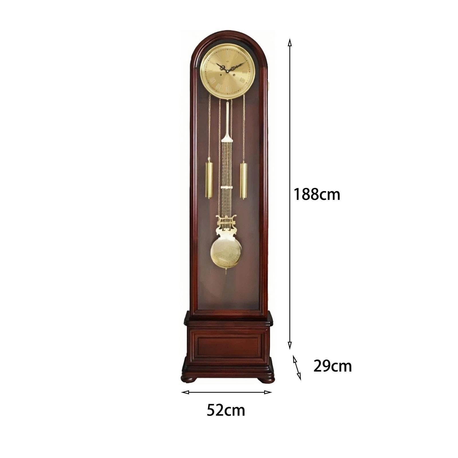 Reloj de Abuelo Péndulo mecánico de Piso de Reloj de pie de Madera