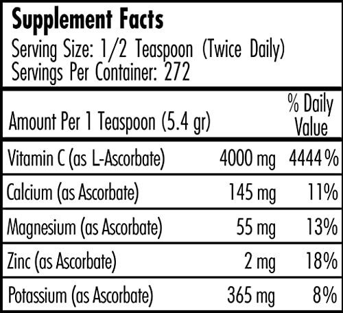 image for C-Salts Buffered Vitamin C Powder 4000mg - High Dose Vitamin Supplemen
