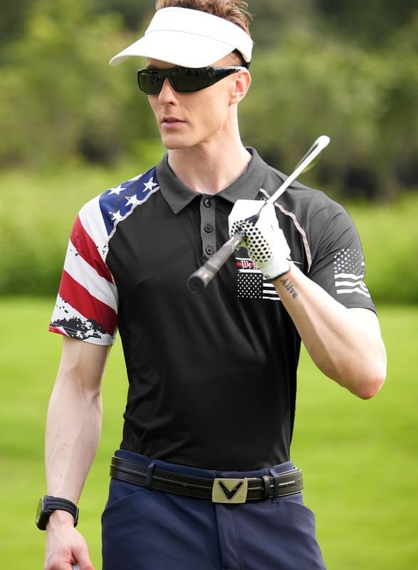 Polo para hombre Mainfini estilo patriótico miniatura 4