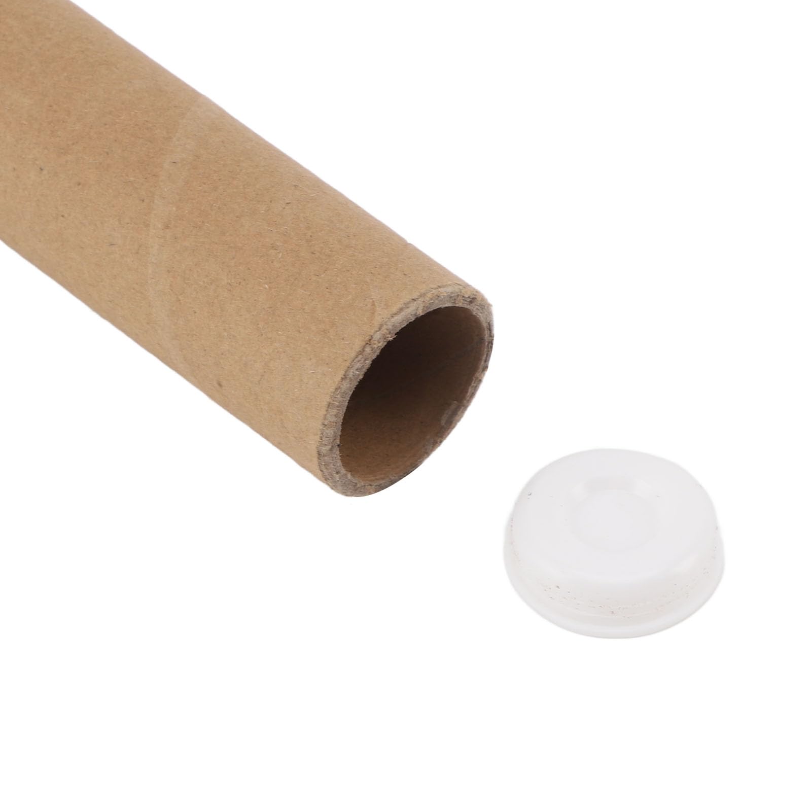 Luqeeg 12 Pack Tubos de Correo con Tapas, Tubo de Cartel de Papel Kraft, Tubo de Cartel para Envíos Pesados, Cartón para Envíos por Correo, Almacenaje de Planos, Obras de Arte (3,4 * 51 cm)