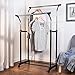 Honey-Can-Do GAR-01119 Adjustable Flared Double Garment Rack, Black/Chrome