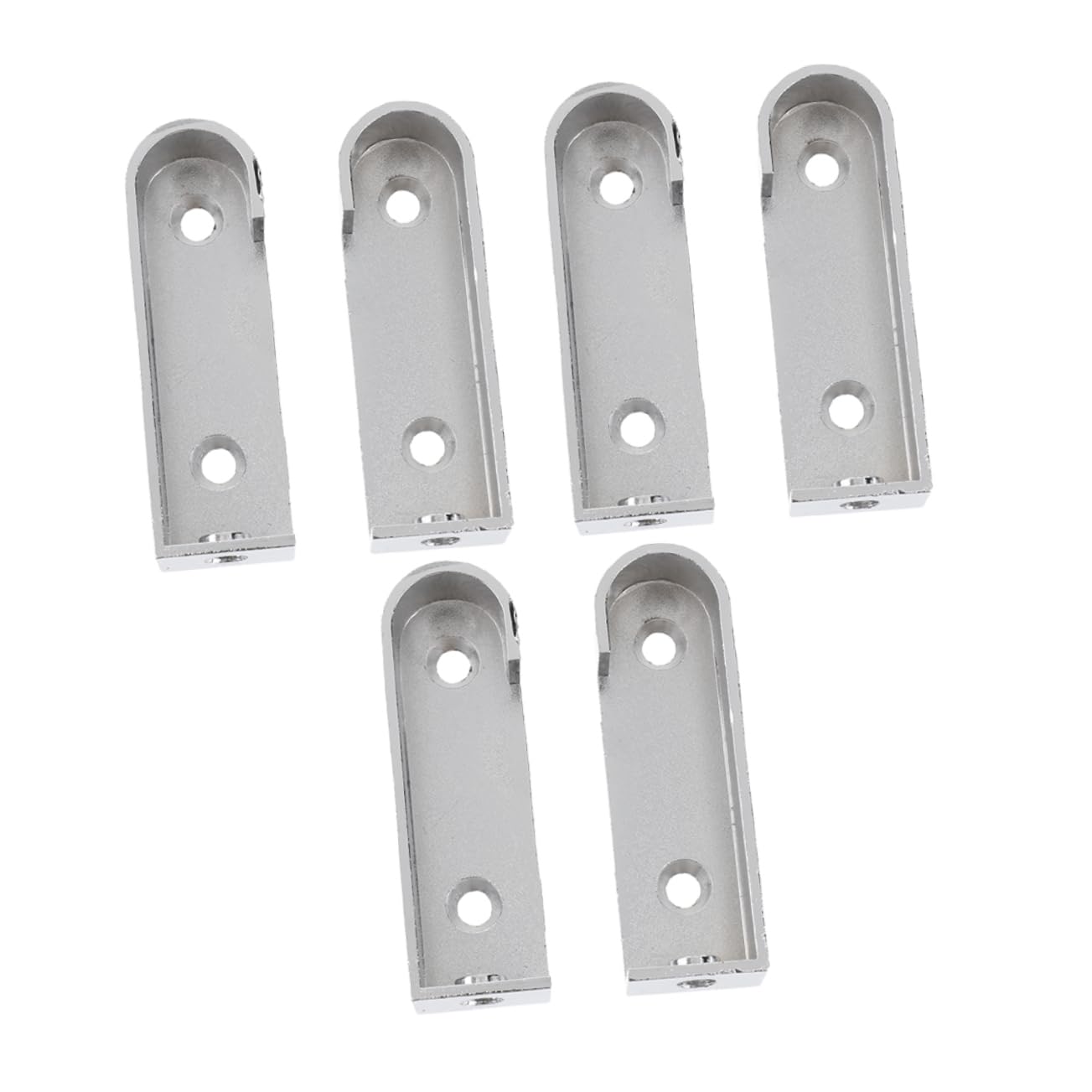 OFFSCH 6pcs Heavy Duty Closet Rod Socket Bracket Iron Flange Support for Wardrobe Pole for Clothes Drying and Storage Design Easy Installation