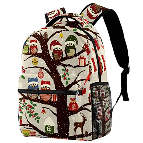 Sac à dos voyage femme grande capacité | Motif chouette hiver