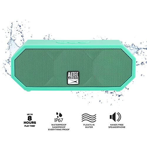 Altec Lansing Jacket H2O 2 - Portable Bluetooth Speaker, Ip67 Waterproof Wireless Speaker With 3.5Mm Aux Port, Floating Speaker For Pool And Outdoor Use, Compact Travel Speaker, 8 Hour Playtime #TOP1