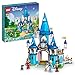 Produktbild LEGO 43206 Disney Princess Cinderellas Schloss Spielzeug zum Bauen mit 3 Mini-Puppen, Puppenhaus Geschenkidee mit Disney Figuren