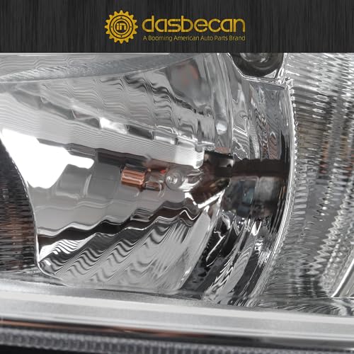 Dasbecan Halogen Headlights w/bulbs Compatible With Ford Fusion 2013-2016 Right Passenger Side Chrome Projector Headlamp Assembly Replaces# FO2502304 by Dasbecan - Image 3