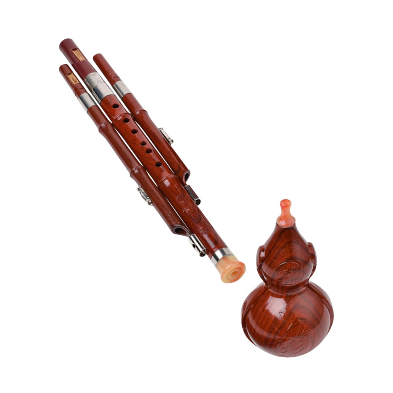 Holibanna Portable Cucurbit Flute for Beginners Professional Chinese Hulusi Wind Instrument Lightweight Design for Easy Use for Everyday Practice and Performance