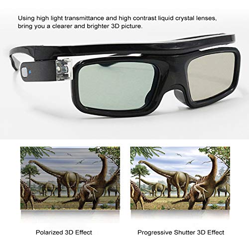 óculos 3d, Andoer Óculos 3D de obturador ativo G500 compatíveis com projetor DLP-Link com projetor c