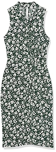Image of Amazon Essentials Women's Sleeveless Faux Wrap Dress with Crossover Twist Neck