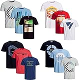 hemoon herren o-neck t-shirt shaped raglan slim rundhals Angenehmer Tragekomfort JACK & JONES Herren T-Shirt 3er Pack Rundhals O-Neck Tee Shirt Core (XL, 3er Paket #04)