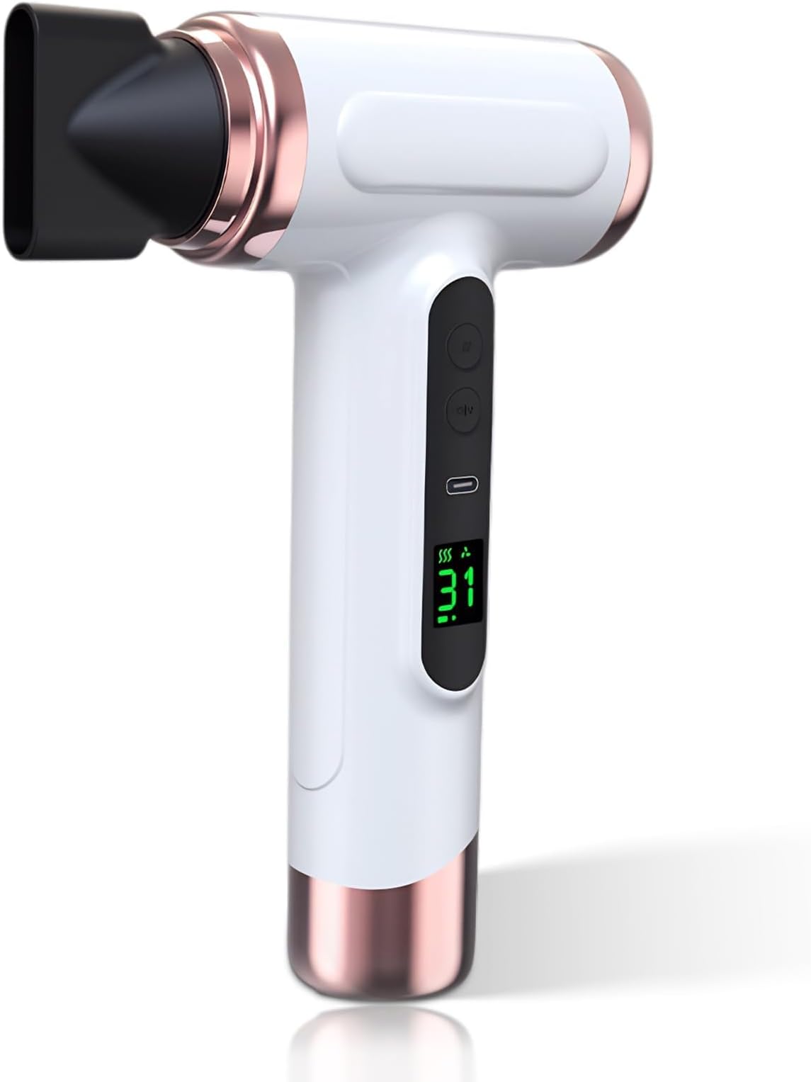 Vikye Cordless Hair Dryer,15000mAh Rechargeable Hair Dryer,3 Adjustable Cold Hot Wind,200W Battery Operated Hair Dryer for Travel Camping