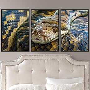 signwin 3 Piece Framed Canvas Wall Art Snakes...