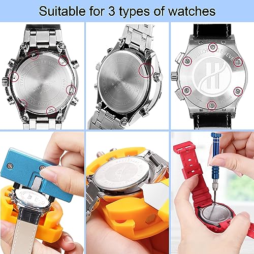 Jorest AJJOER0301ORDUS1 Watch Battery Replacement Kit, Watch Repair Screwdriver, Watch Band Replacement Tool, Watch Wrench Back Remover, Watch Case Opener thumb #1