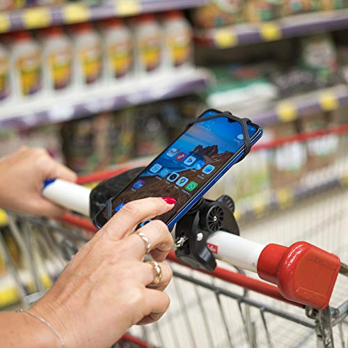Universal Cell Phone Holder Mount - Golf Cart, Push Cart, Baby Stroller, Shopping Cart, Bike, Motorcycle, Boat, Spin Bike, Bicycle Handlebars - Iphone, Samsung Galaxy And Note, Pixel, Any Smartphone #TOP4