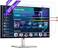 IPROKKO 2 Stück 27Zoll Anti-Blaulicht-Displayschutzfolie für Computermonitor, Abnehmbares 16:9-Seitenverhältnis, Blendschutzfolie Augenschutz Schutzfolie