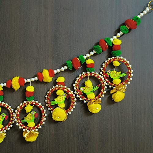 Image of Handmade Door Hanging Bandarwal Chudi Style Toran (TC-05) -Diwali New Year Inauguration Wedding Festival Home Decor Pooja (40 Inch X 6 Inch)