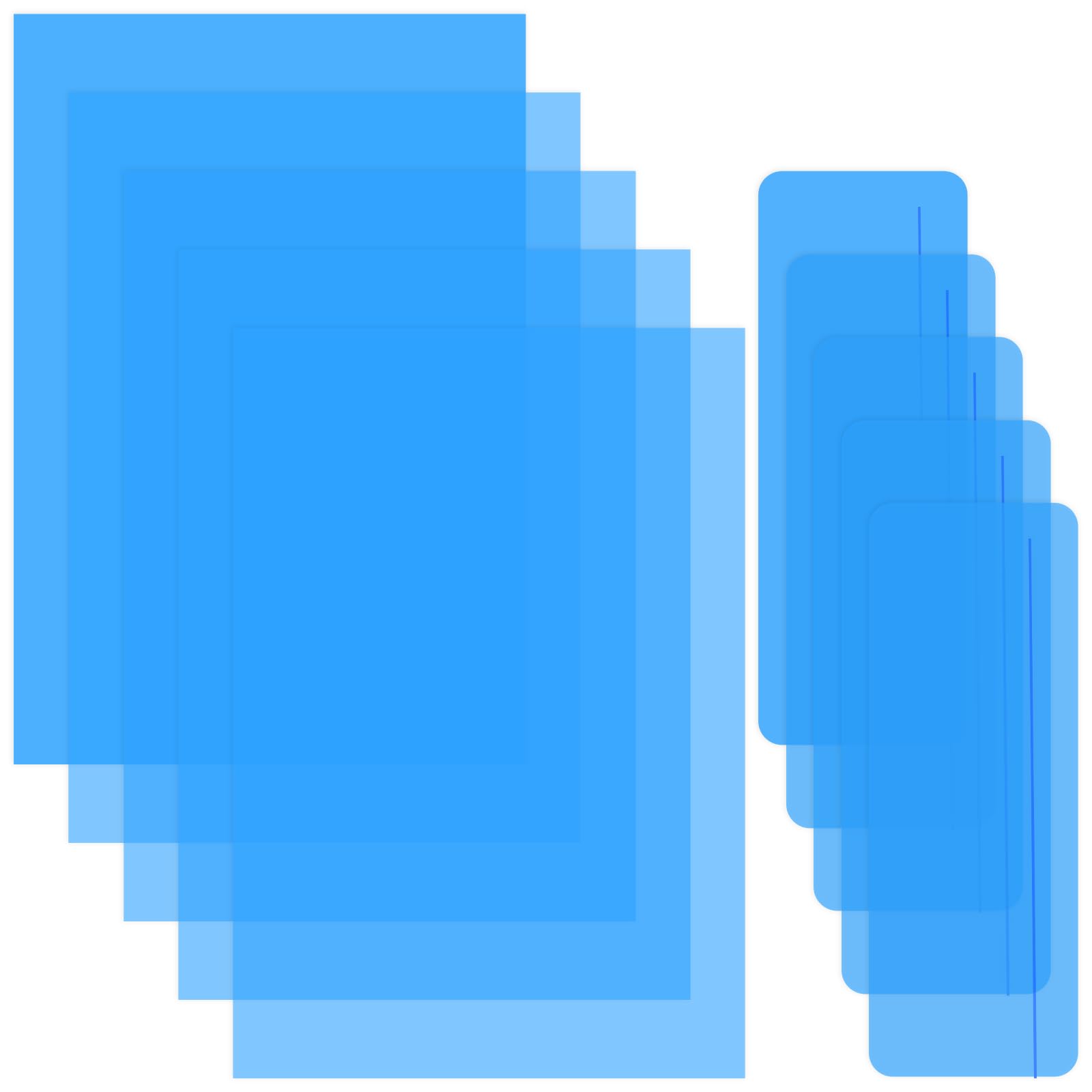 HOWAB 5PCS Dyslexia Overlays A4: Overlays for Reading Dyslexia with 5 Reading Ruler, Blue Overlay for Dyslexia for Irlens Syndrome Read Beginner and ADHD, for Adults Children, Reduce Visual Stress — image 1