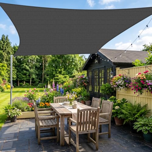 Image of KANAGAWA 16'X29' Sun Shade Sail Dark Gray Curved Square Customizable