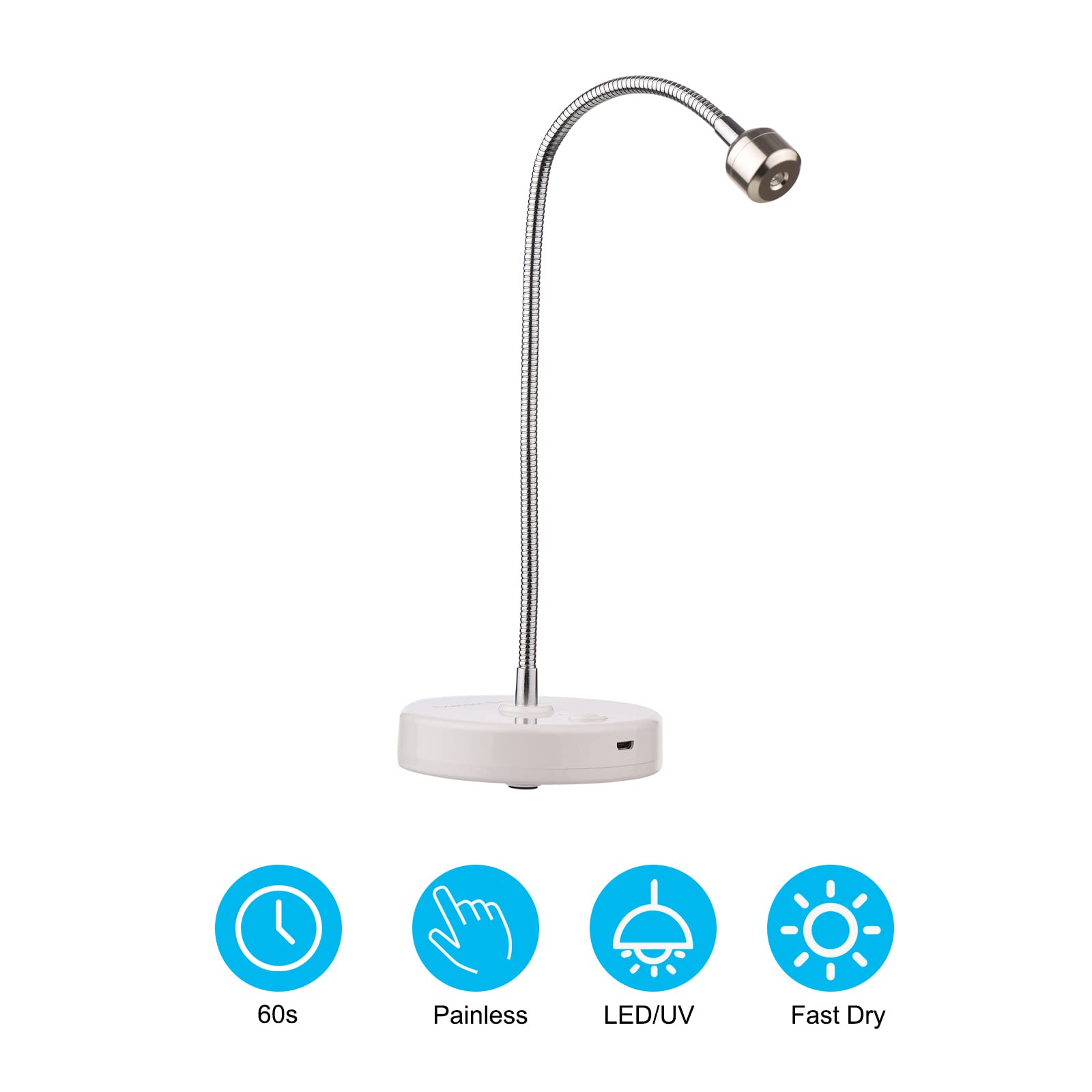 AAPIE Asciugacapelli Portatile per Bambini Mini Lampada per Unghie a LED UV Lampada per Smalto Gel con Cavo USB per Principianti Strumenti per Nail Art Adatti Lampada per Unghie