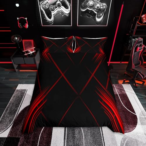 Funda nórdica roja ombre 135 x 200 cm