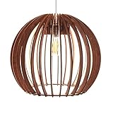 EIN BLICKFANG 💡 Dies ist keine einfache Rattan Lampe, sondern ein Boho Lampenschirm aus steckbaren, gebogenen Holzteilen. Das Lichtmuster mit dem die Holzlampe Decke und Wände bestrahlt fasziniert!