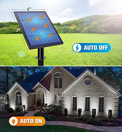 Aponuo Solar Spotlights Landscape Lights Low Voltage Outdoor Solar Spotlight Ip65 Waterproof 9.8Ft Cable Auto On/Off With 4 Cool White For Outdoor Garden Yard Landscape Downlight (4-In-1) #TOP1