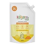 Koparo Organic Dishwash Liquid | 2 Litres Refill Pack | Powerful Grease Cutting Dishwasher Liquid | Thick Foam Liquid Dishwash for Kitchen Utensils | Baby & Pet Safe | Orange & Sweet Lime Fragrance