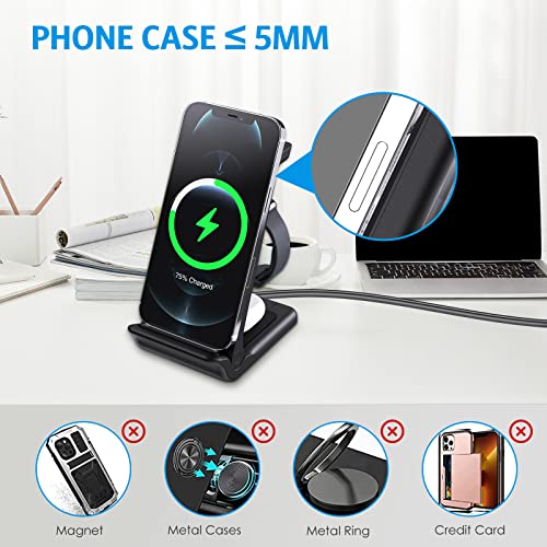 Criacr 3 In 1 Foldable Wireless Charger, Magnetic 3 In 1 Wireless Charging Pad, Fast Charging Station, Compatible With Iphone 14/Pro/Max/Plus/13/12, Apple Watch, Airpods 3/2Pro #TOP5