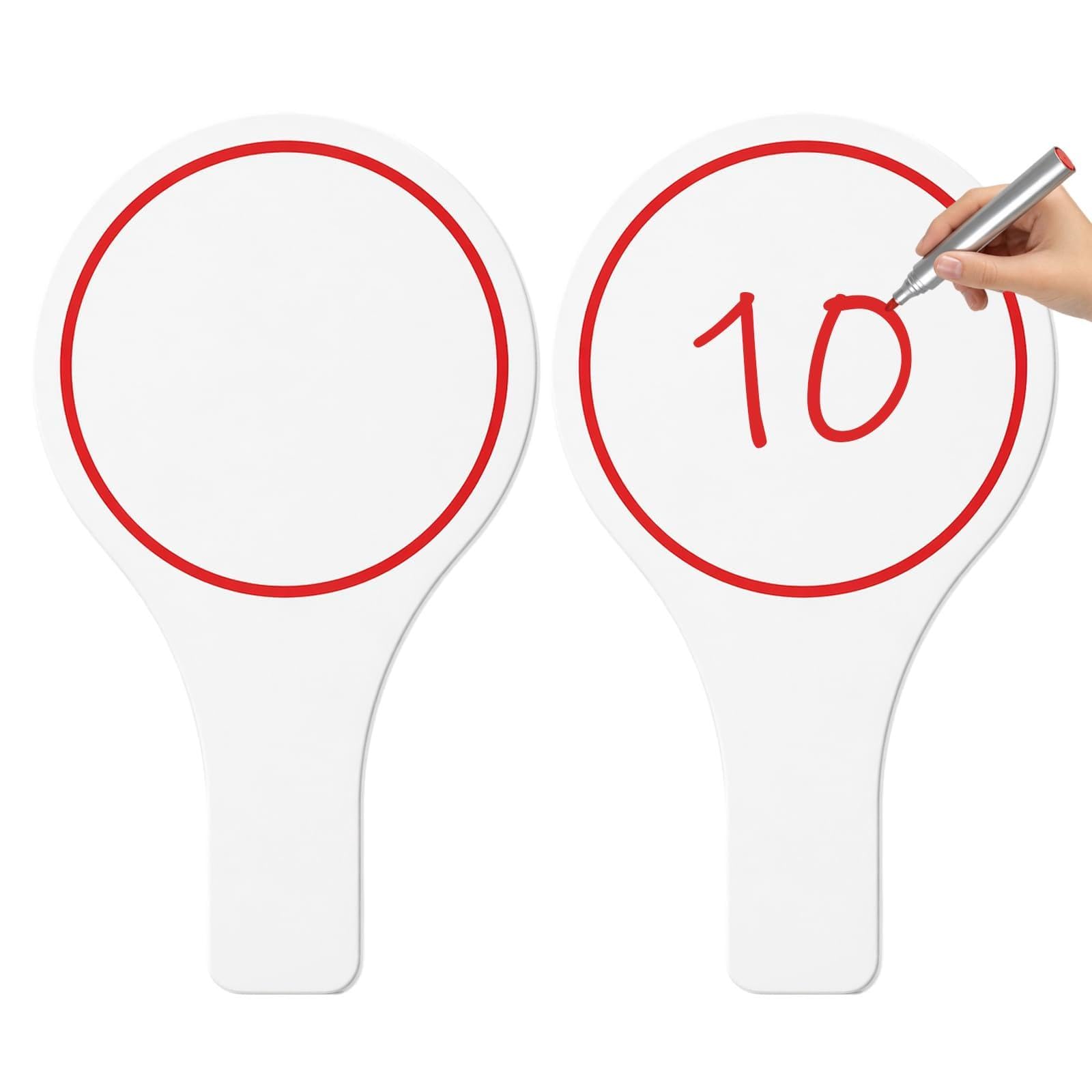 UMEGMBX Mr and Mrs Handheld Dry Erase Paddles, 2pcs Foam Dry Erase Answer Paddles Blank Answer Scoreboard Double Sided Quick Responses Sign Small White Board for Auctions Events Classrooms and Office