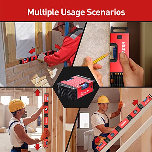 Saker GJ34074-E001 Multi-Function Foldable Level, 28-Inch Multi-Angle Measurement Woodworking Tools,Precise Leveling In Any Position,Save Your Precious Time thumb #5