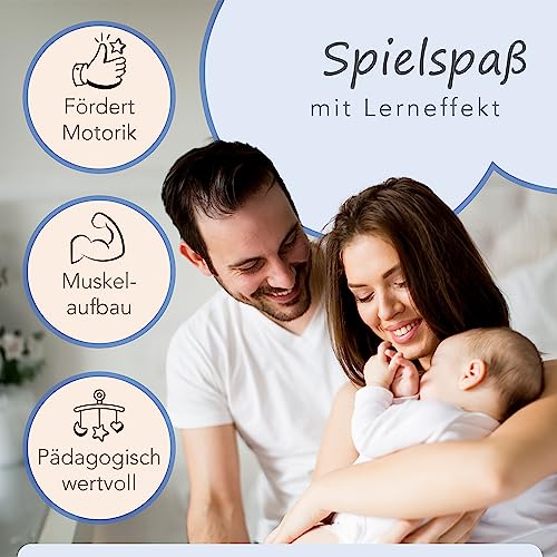 Spielbogen Baby aus Holz Schadstofffreis Spieltrapez Baby Spielzeug ab 0 Monaten für Wohnung und Kinderzimmer mit Activity Holz-Spielzeug – Bild 4