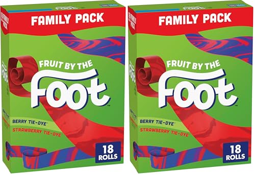 Fruit by the Foot, Fruit Snacks, Berry and Strawberry, 13.5 oz (Pack of 2)