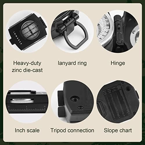 INMAKER Compass, Compass Hiking with Survival Whistle, Luminous Compass Gift for Kids, Apply to Outdoor Survival, Camping and Navigation