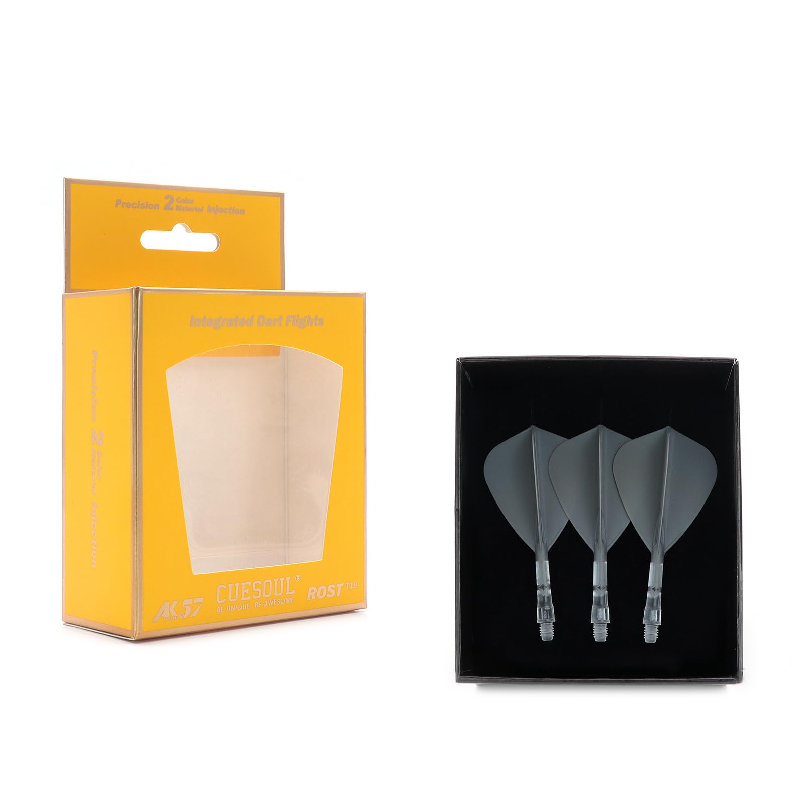 CUESOUL ROST T19 Integrated Dart Shaft and Flight Kite Shape,Set of 3