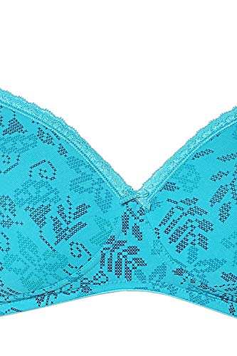 Image of Van Heusen Women's Cotton Padded Wireless Bra - Full Coverage, Anti Bacterial, Breathable Perforated Cups