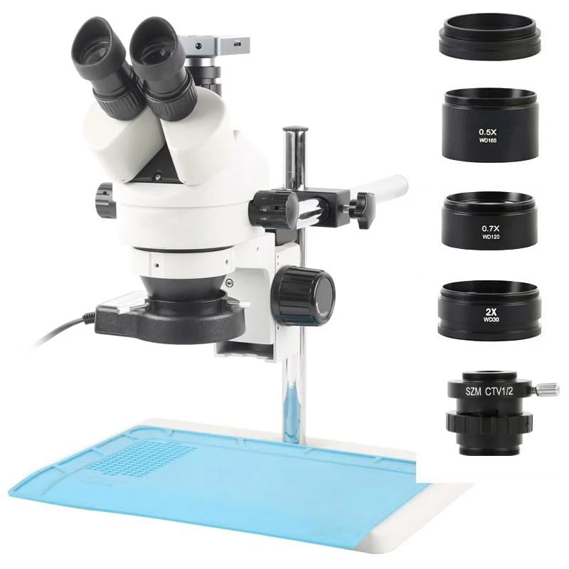 Microscope 8.3MP 4k 1080P HDMI USB Video Camera 3.5X-90X Simul Focal Stereo Trinocular Microscope Set Fit for PCB BGA CPU Chip Soldering Repair(H)