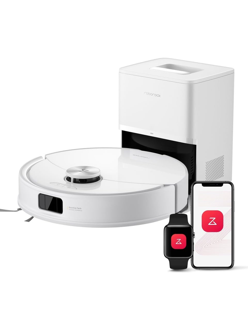 Roborock S8 Pro + (Upgraded from S8) 10,000Pa Suction Robot Vacuum and Mop with Self-Emptying, Obstacle Avoidance, Sonic Mopping, Dual Anti-Tangle White Design, Black