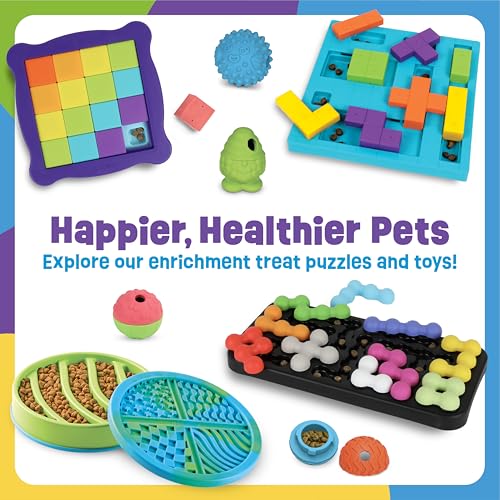 Juego de inteligencia Brightkins Puzzle Tic-TAC-Toe con 9 compartimentos para perros 7