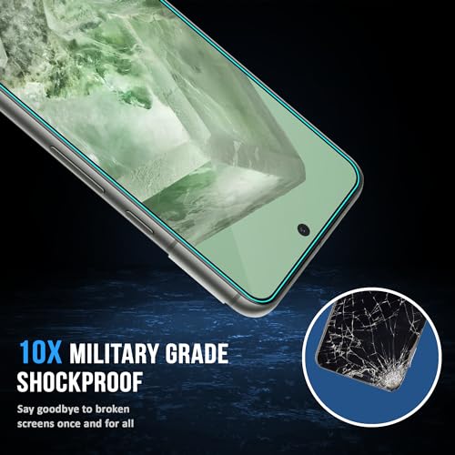 Image of FIRST MART Gorilla Tempered Glass Screen Protector Compatible For Google Pixel 8 (6.2 Inch) With Easy Installation Kit| Edge To Edge Coverage |Black