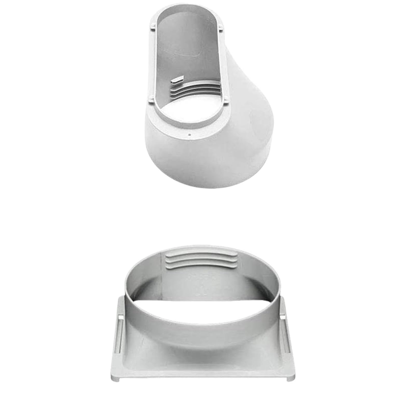 Dsfihjo Grey Air Conditioner Hose Connector 2* Air Conditioner Exhaust Hose Interface, Portable Home Mobile Fitting Connector, Square 15Cm