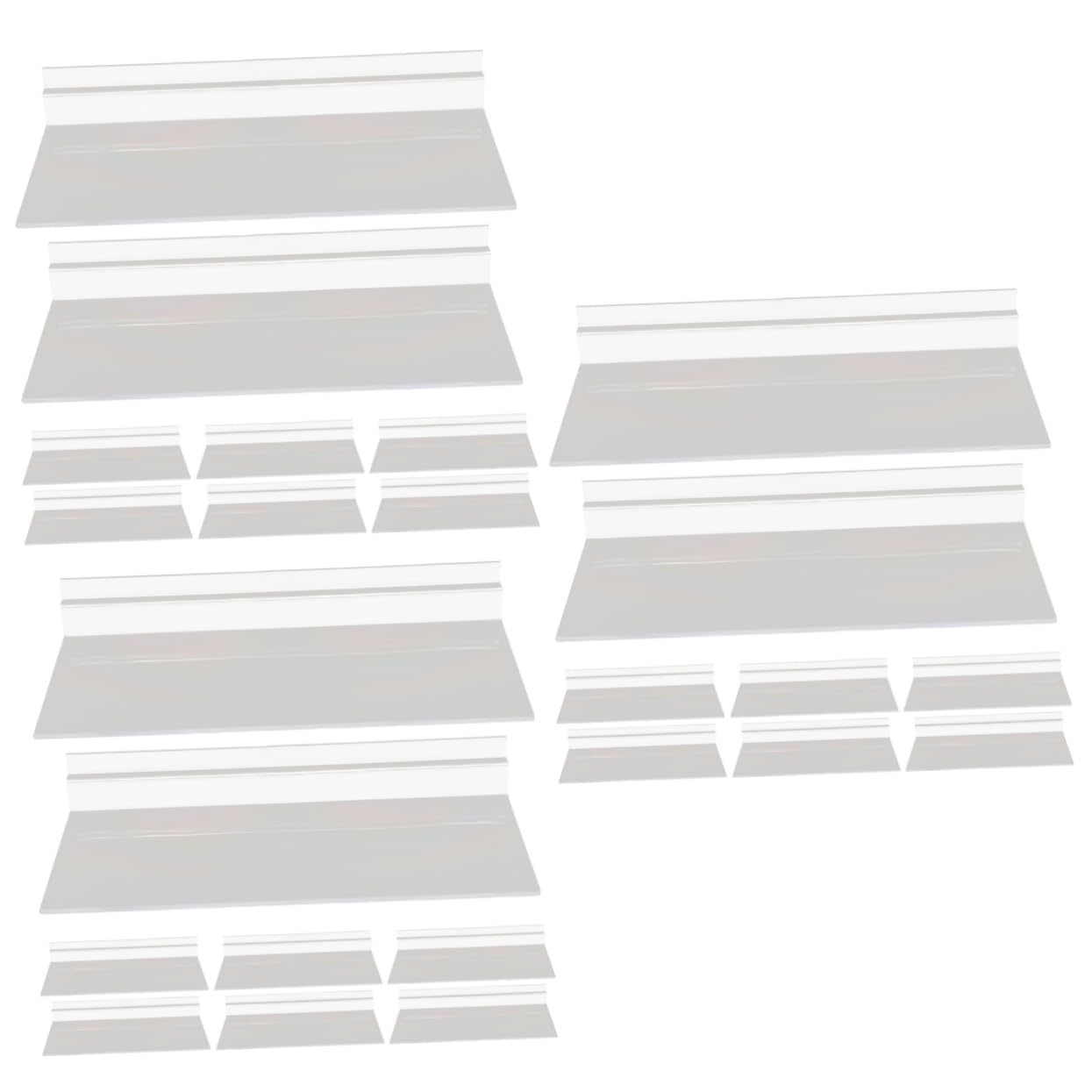 PRETYZOOM 3sets Stylish Wall Shelf Slatwall Expandable Shoe Rack for Entryway Modern Retail Store Display 8pcs*3