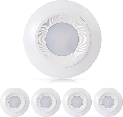 E ENERGETIC LIGHTING Luz de disco LED regulable de 56 pulgadas, 9.5 W, 800 lúmenes, luz de techo de montaje en superficie, luz blanca fría de bajo