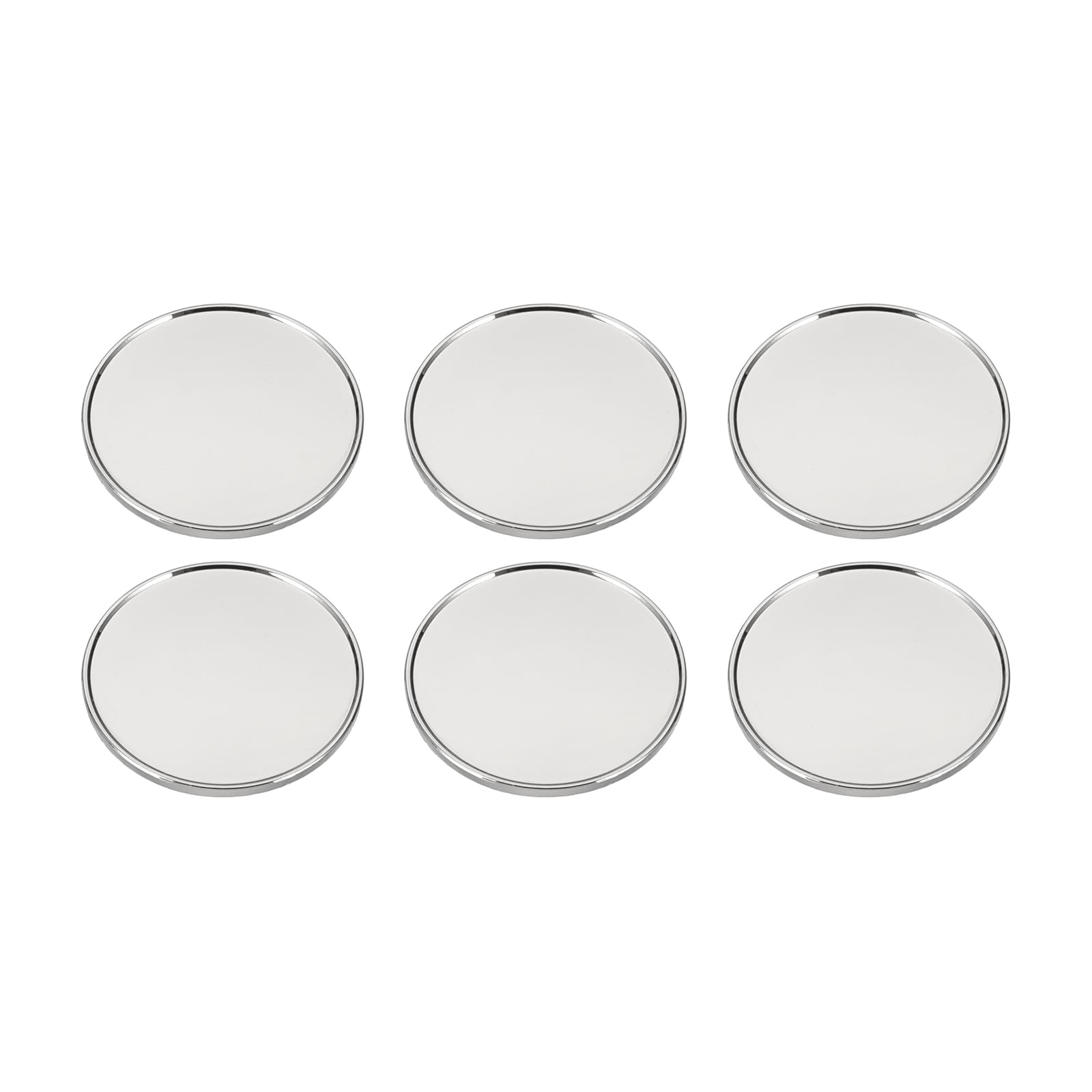 PATIKIL Marcador de Bola de Golf 1 Pulgada, 6 Unidades Marcadores Metálicos en Blanco para Posición, Accesorio para Golfistas Hombres y Mujeres, Juegos de Mesa, Plateado