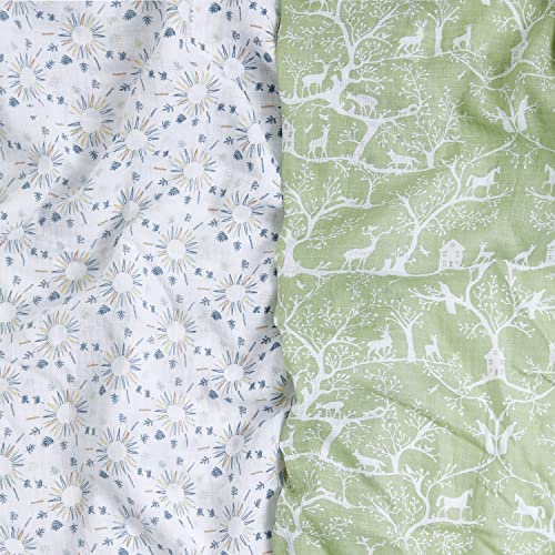 Image of aden + anais Essentials Swaddle Blanket, Muslin Blankets for Girls & Boys, Baby Receiving Swaddles, Newborn Gifts, Infant Shower Items, 2 Pack, Harmony