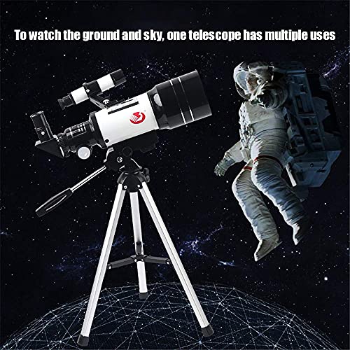 Telescopio refractor 70mm 15X-150X con trípode y mochila miniatura 5
