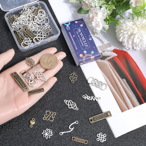 Connecteurs de fleurs en argent SUNNYCLUE pour fabrication bijoux