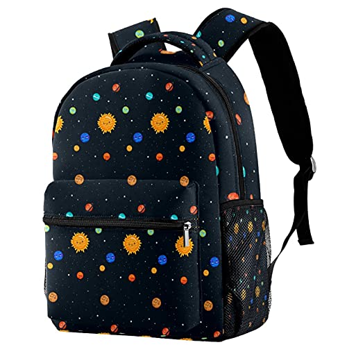 Sac à dos de voyage galaxie à 7 pièces avec porte-bouteille ergonomique