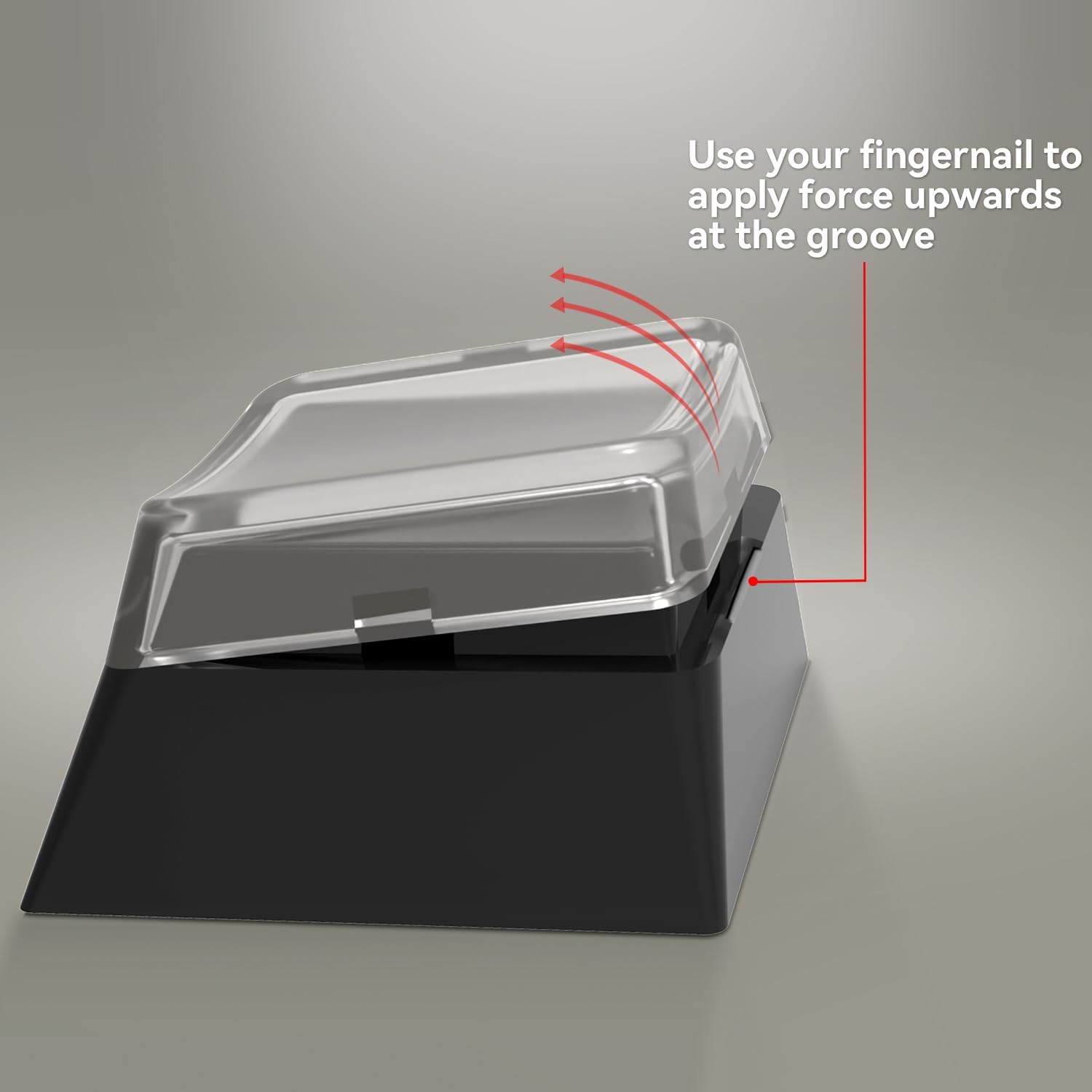 BTXETUEL Instantly Custom Double-Layer Keycaps with Transparent Cover Cap for DIY Removable Stickers or Scraps of Paper Compatible with Cherry MX Switches (24Pcs-Black Botton)