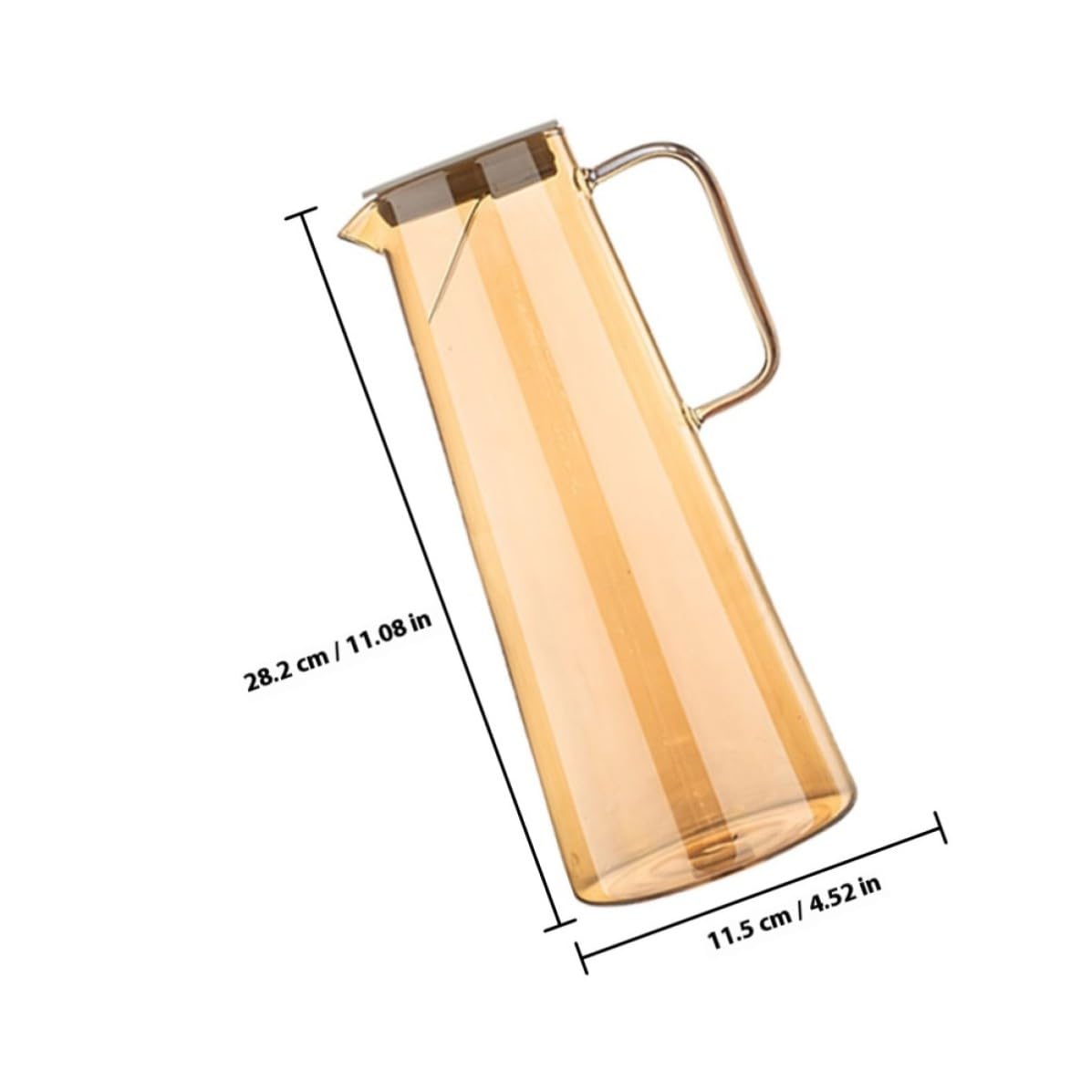 2 Stück-pack Glas Wasserkanne 1800ml aus Glas für Kaltes Wasser | Selbstgemachte Getränke, Zuhause und Hotel, Leicht zu Reinigen, mit Tragegriff