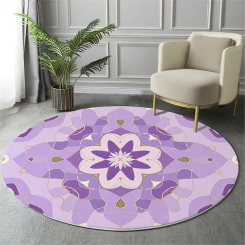 Tapis rond antidérapant lavable pour sécuriser et décorer une chambre